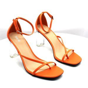 Bar III Orange Strappy Sandals
